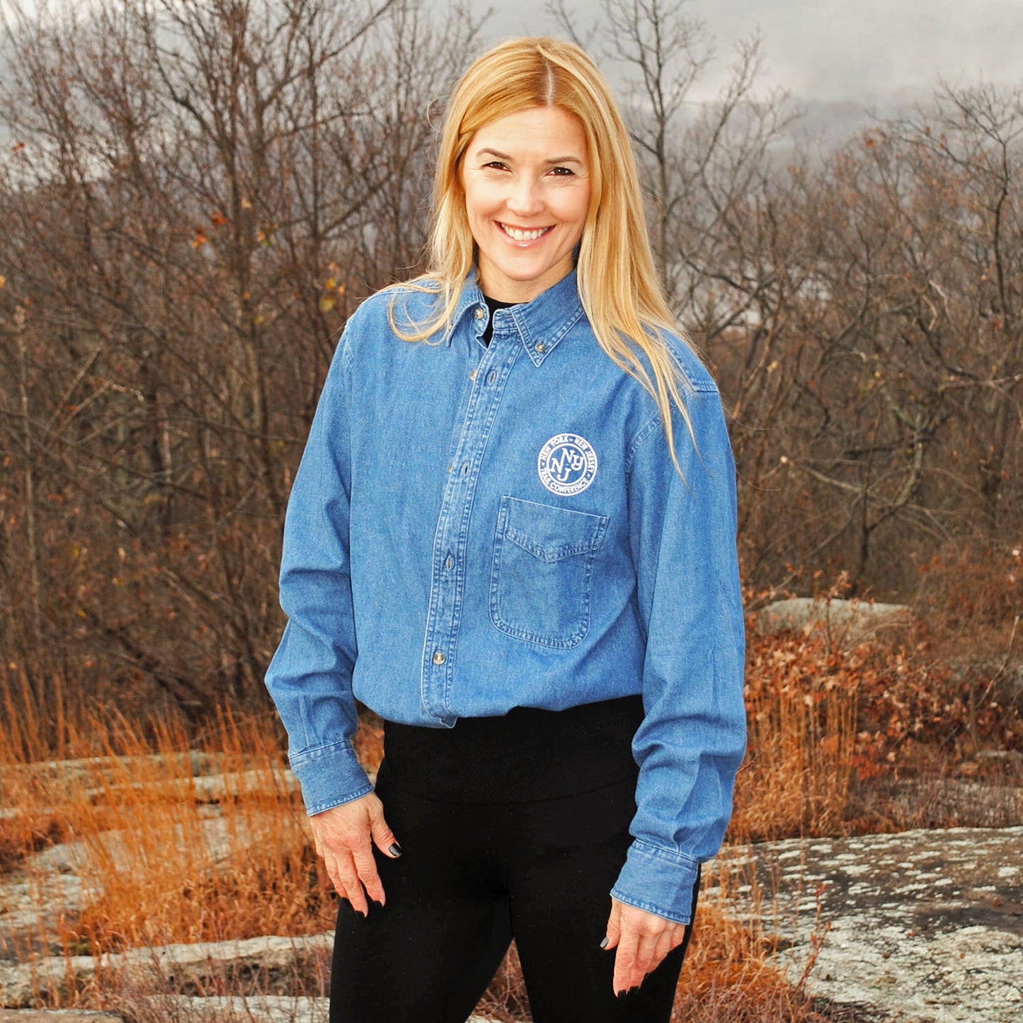 Denim Long-Sleeved Shirt
