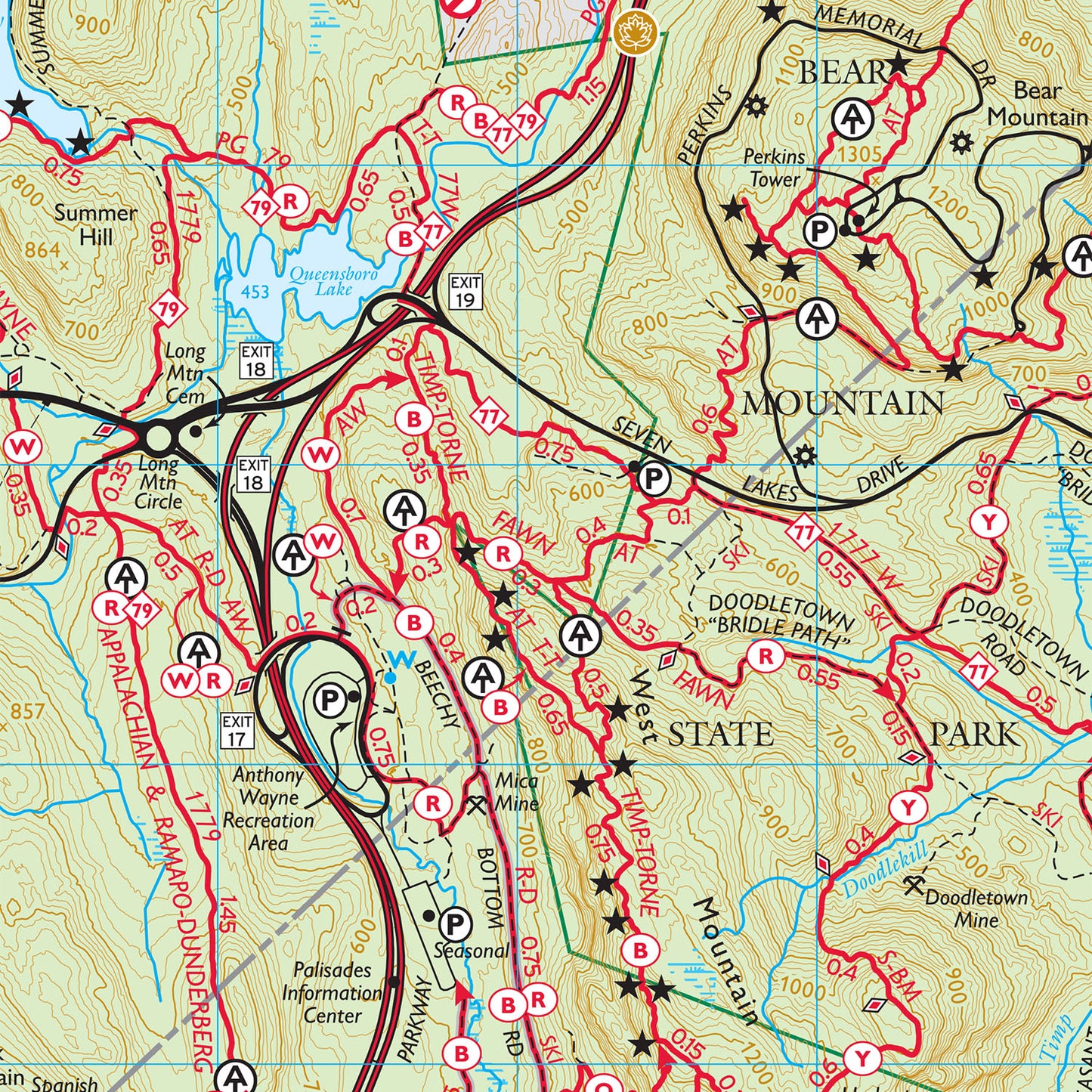 Harriman-Bear Mountain Map Example