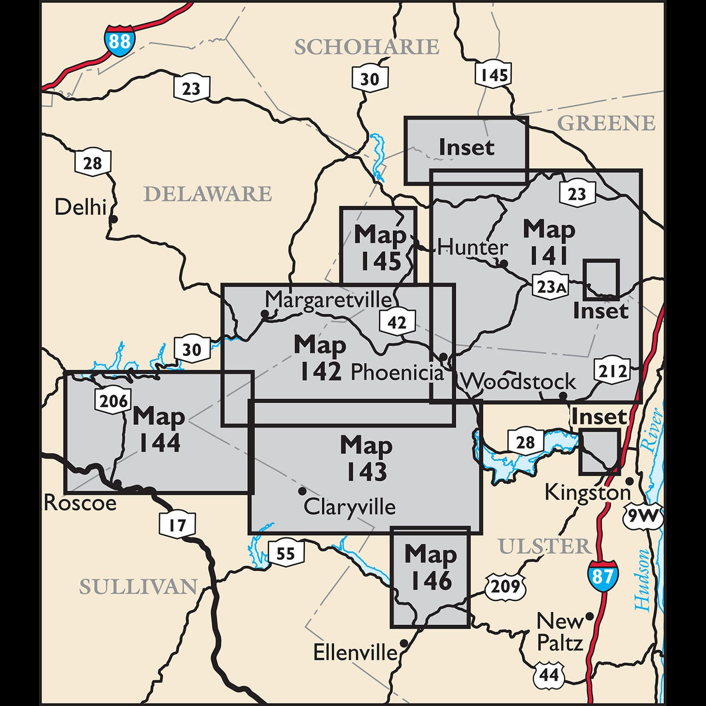 Catskill Map Locator Map