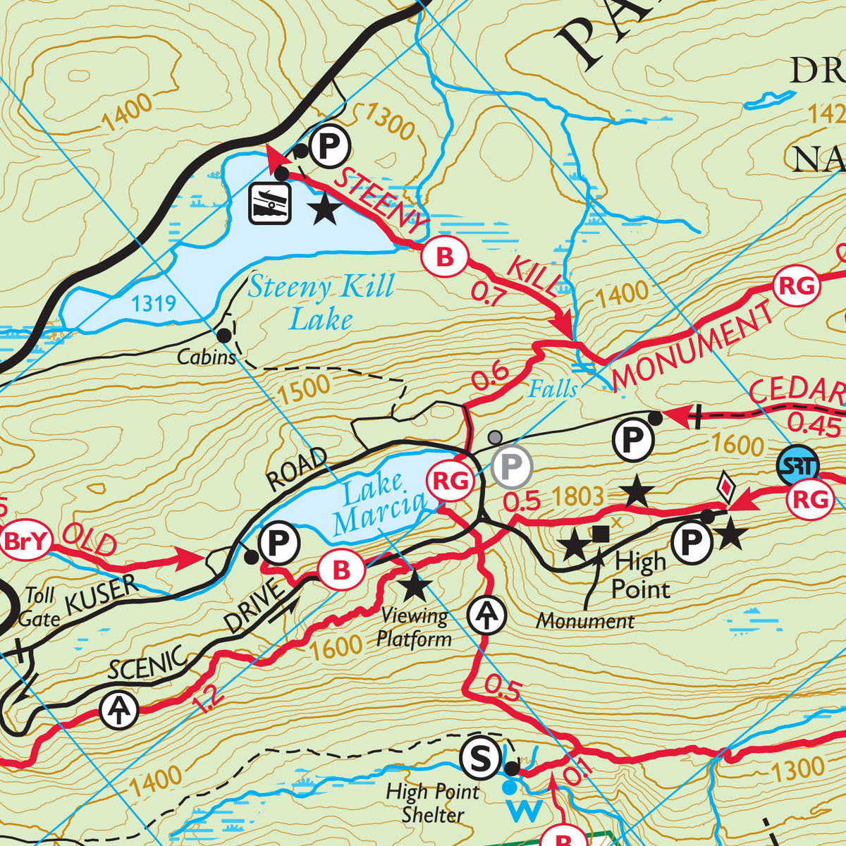 Delaware Water Gap & Kittatinny Trails Map **NEW**