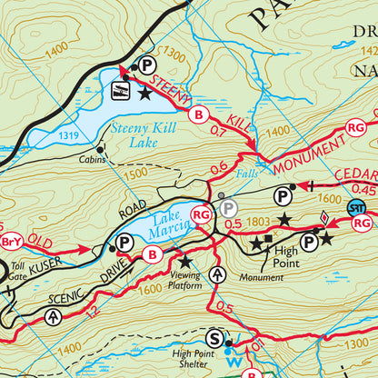 Delaware Water Gap & Kittatinny Trails Map **NEW**