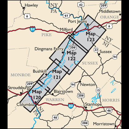 Delaware Water Gap & Kittatinny Map Locator Map