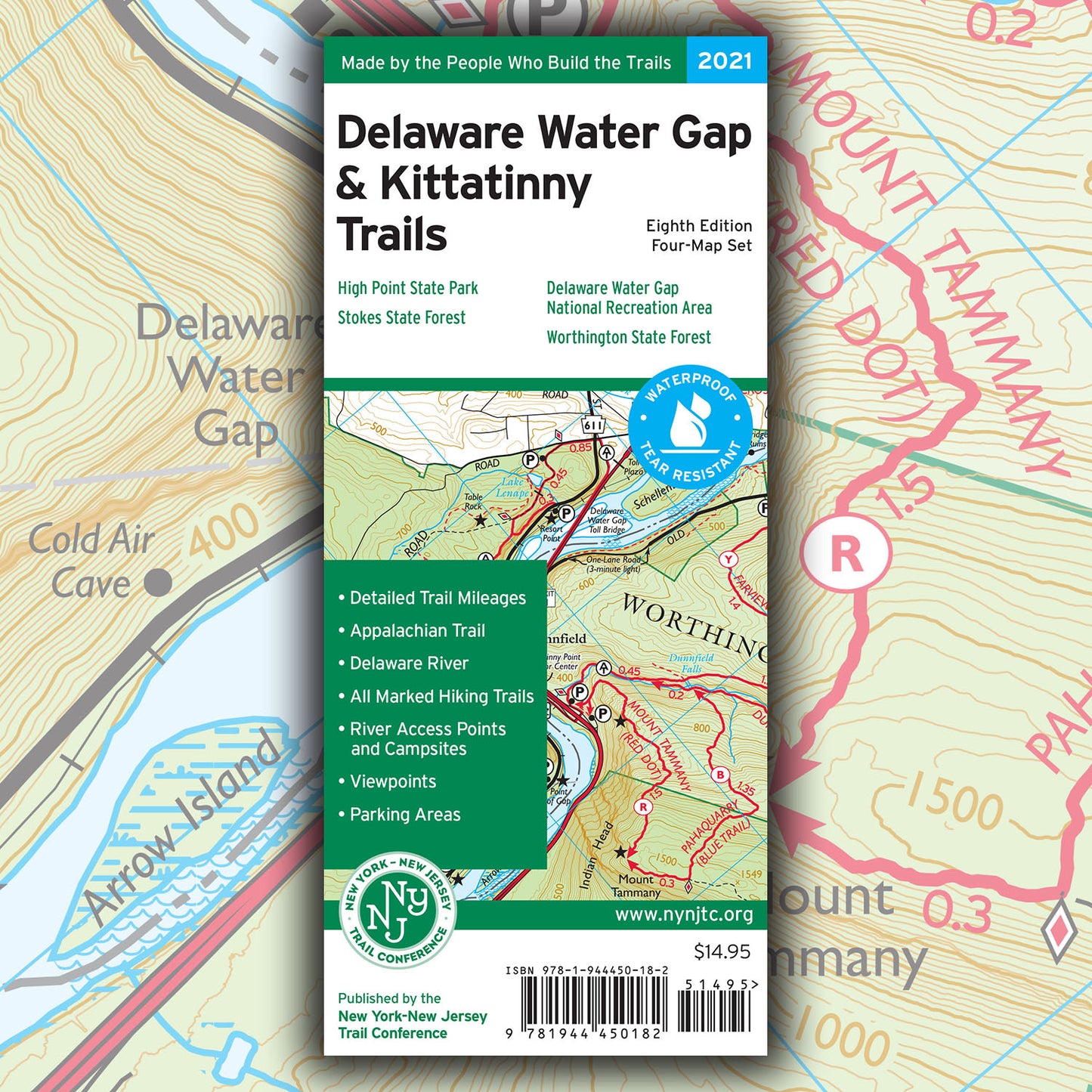 Delaware Water Gap & Kittatinny Map Cover