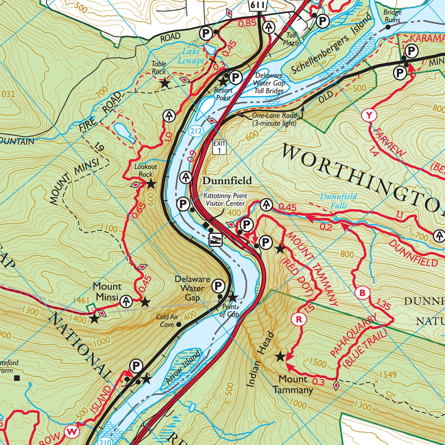 Delaware Water Gap & Kittatinny Map Example