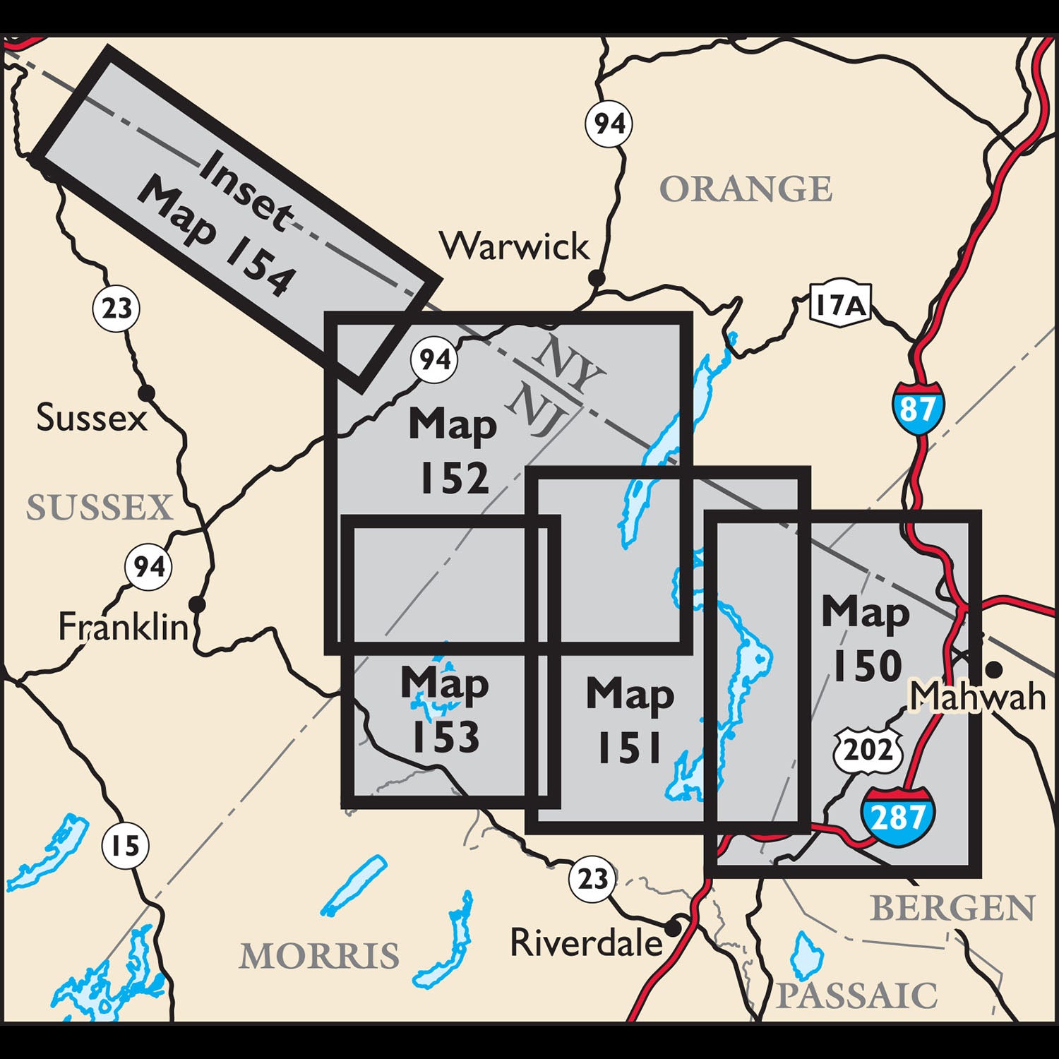 Northern NJ Highlands Map Locator Map