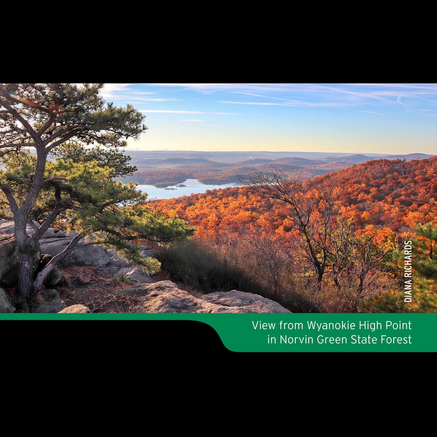 Northern NJ Highlands Map Scenic Photo